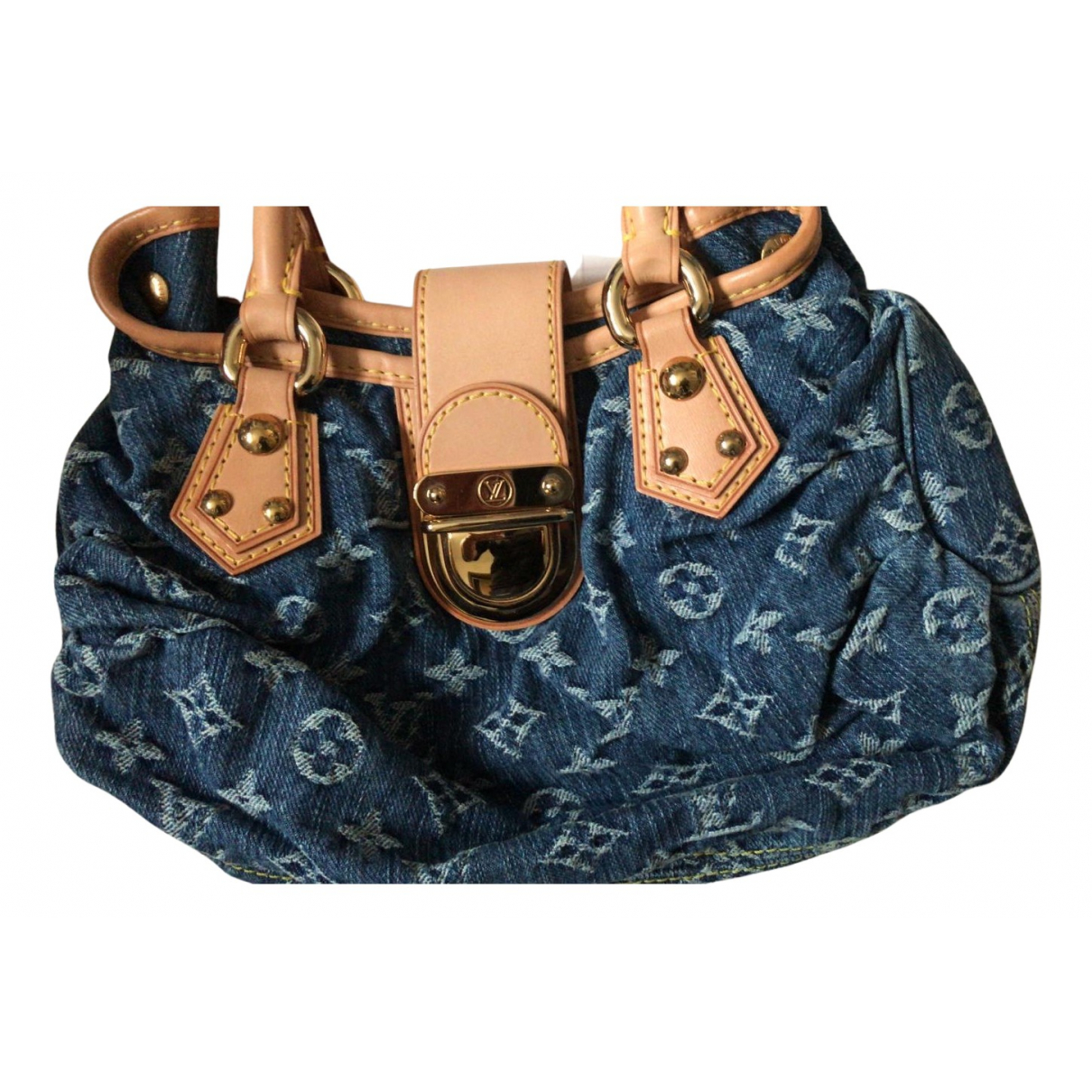 Pleaty bag Louis Vuitton Blue in Denim 
